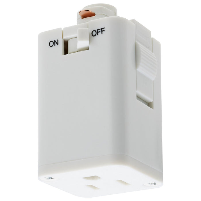 Nuvo Lighting TP256 Outlet Track Adapter, White