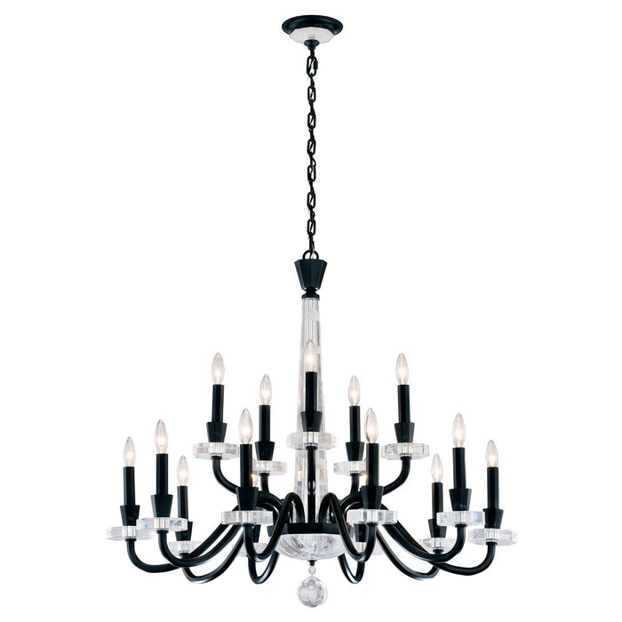 Schonbek S9338-51OH 15 Light Chandelier, Black