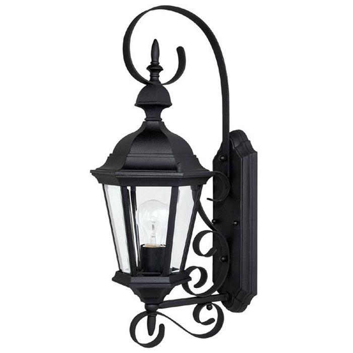 Capital Lighting 9721BK One Light Outdoor Wall Lantern, Black