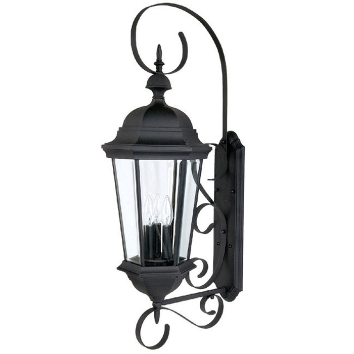 Capital Lighting 9723BK Three Light Outdoor Wall Lantern, Black