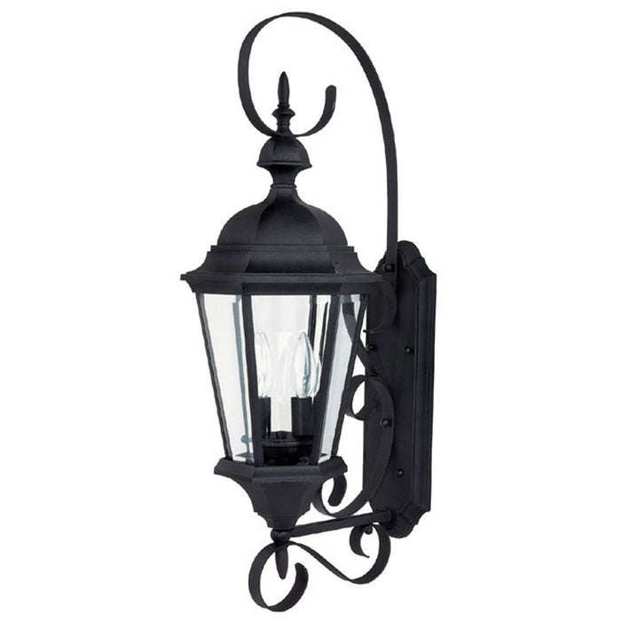 Capital Lighting 9722BK Two Light Outdoor Wall Lantern, Black