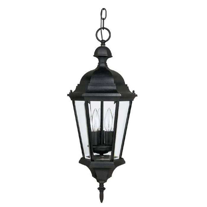 Capital Lighting 9724BK Three Light Outdoor Hanging Lantern, Black