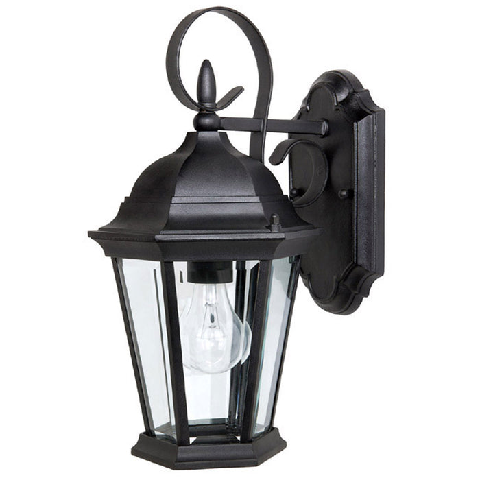 Capital Lighting 9726BK One Light Outdoor Wall Lantern, Black