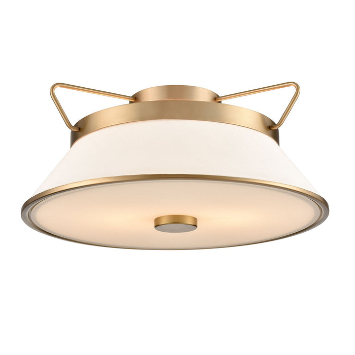 Artcraft AC11833BB Two Light Semi Flushmount, Brushed Brass