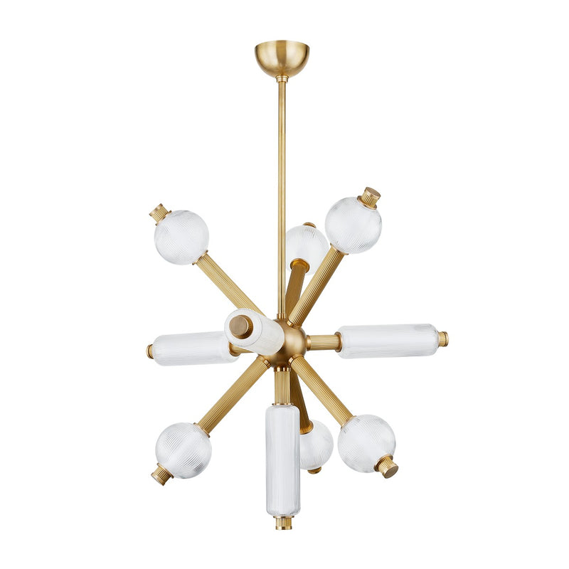 Corbett Lighting 452-36-VB LED Chandelier, Vintage Brass
