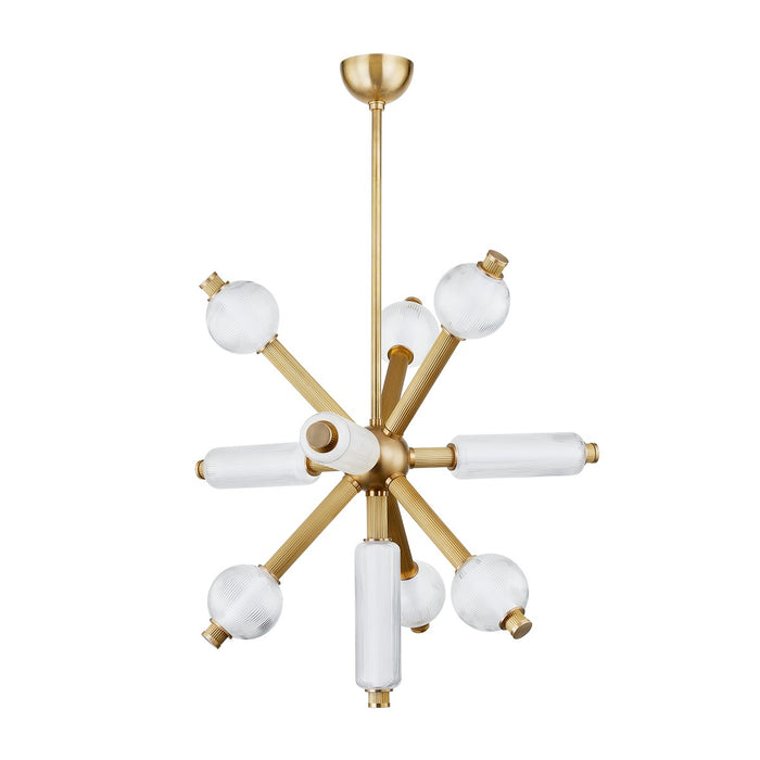 Corbett Lighting 452-36-VB LED Chandelier, Vintage Brass