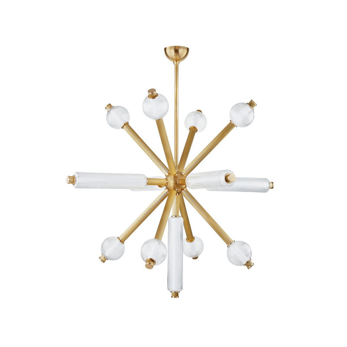 Corbett Lighting 452-50-VB LED Chandelier, Vintage Brass