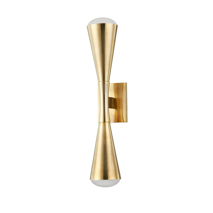 Corbett Lighting 455-02-VB LED Wall Sconce, Vintage Brass