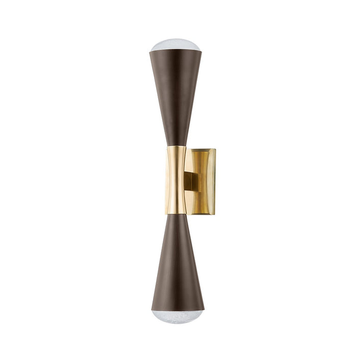 Corbett Lighting 455-02-VB/BRZ LED Wall Sconce, Vintage Brass/Bronze