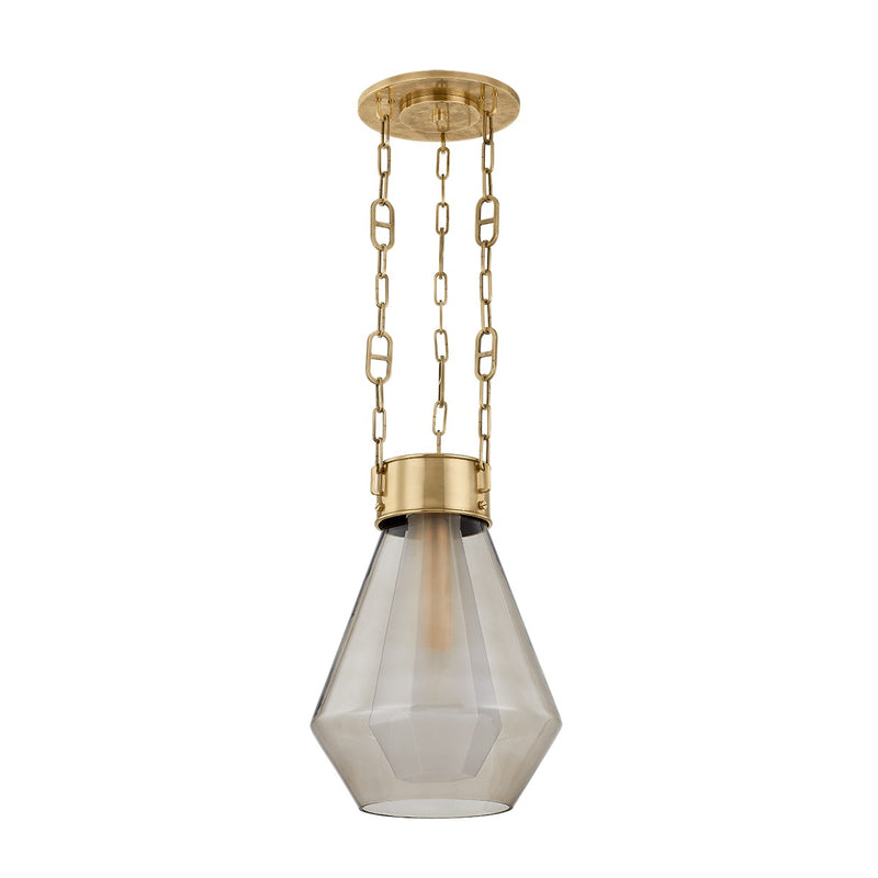 Corbett Lighting 466-14-VB One Light Pendant, Vintage Brass