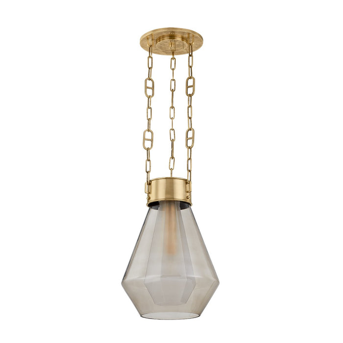 Corbett Lighting 466-14-VB One Light Pendant, Vintage Brass