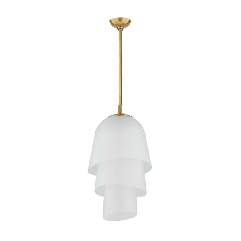 Corbett Lighting 470-13-VB One Light Pendant, Vintage Brass