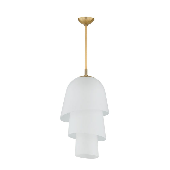Corbett Lighting 470-18-VB One Light Pendant, Vintage Brass