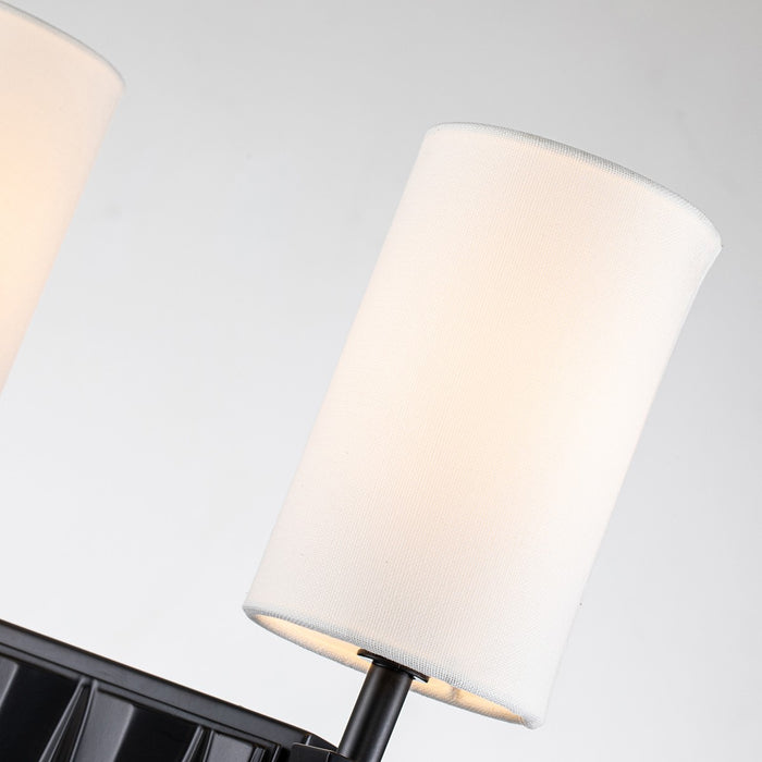 Lucas + McKearn SC10506BLK-2 Two Light Wall Sconce, Matte Black