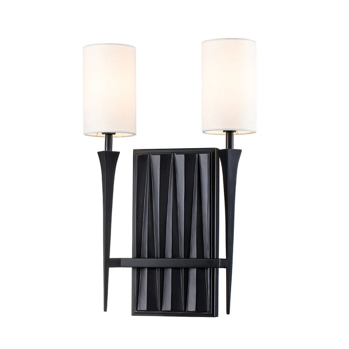 Lucas + McKearn SC10506BLK-2 Two Light Wall Sconce, Matte Black