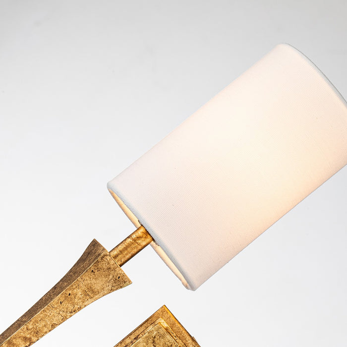 Lucas + McKearn SC10506G-2 Two Light Wall Sconce, Gold Leaf