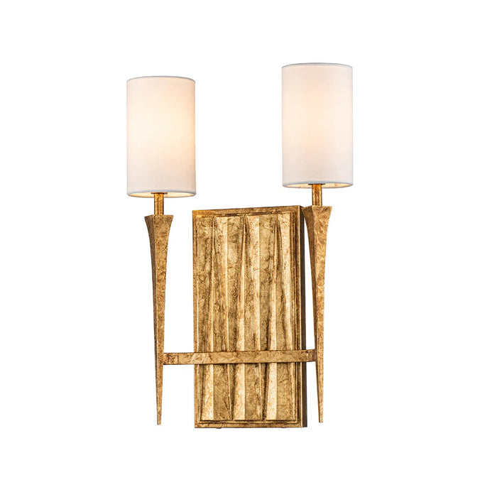 Lucas + McKearn SC10506G-2 Two Light Wall Sconce, Gold Leaf