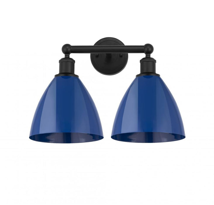 Innovations 616-2W-BK-MBD-75-BL Two Light Bath Vanity, Matte Black