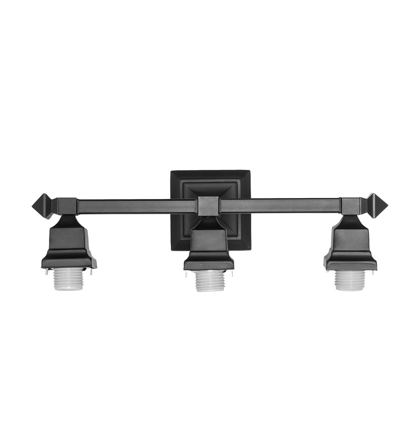 Meyda Tiffany 202358 Three Light Vanity Hardware, Solar Black