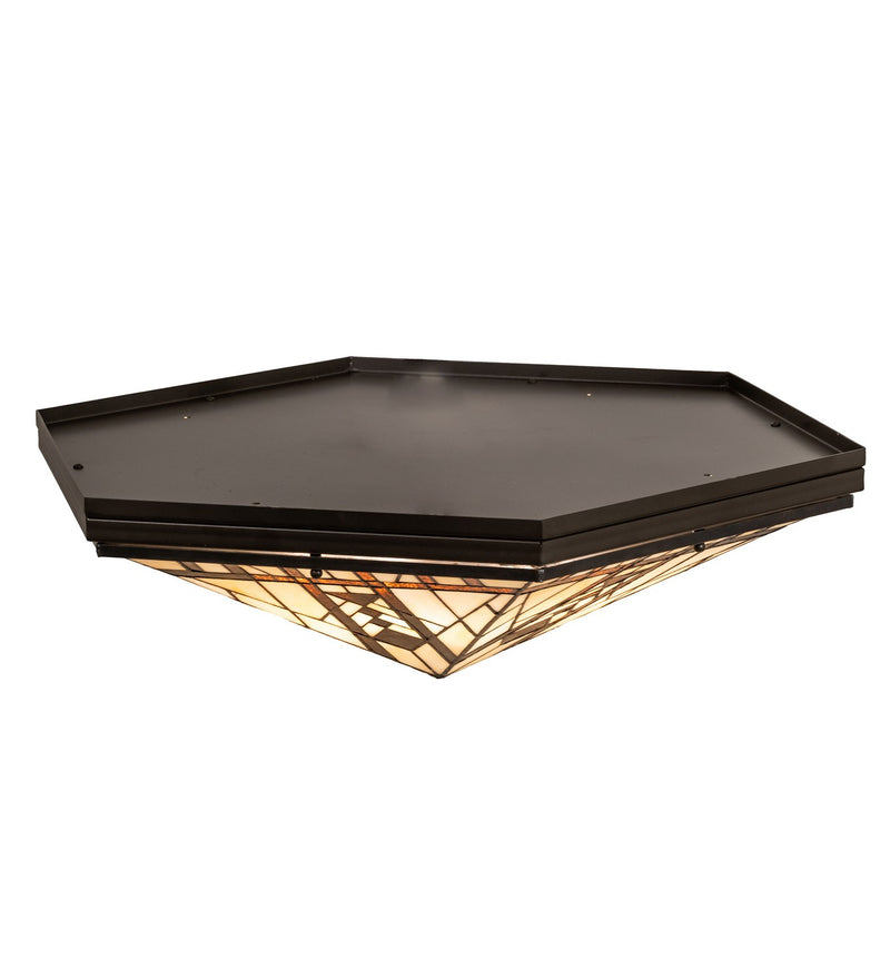 Meyda Tiffany 272026 Six Light Flushmount, Bronze