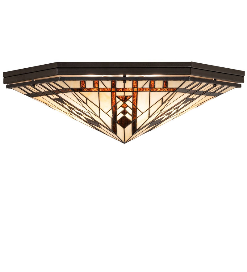 Meyda Tiffany 272026 Six Light Flushmount, Bronze