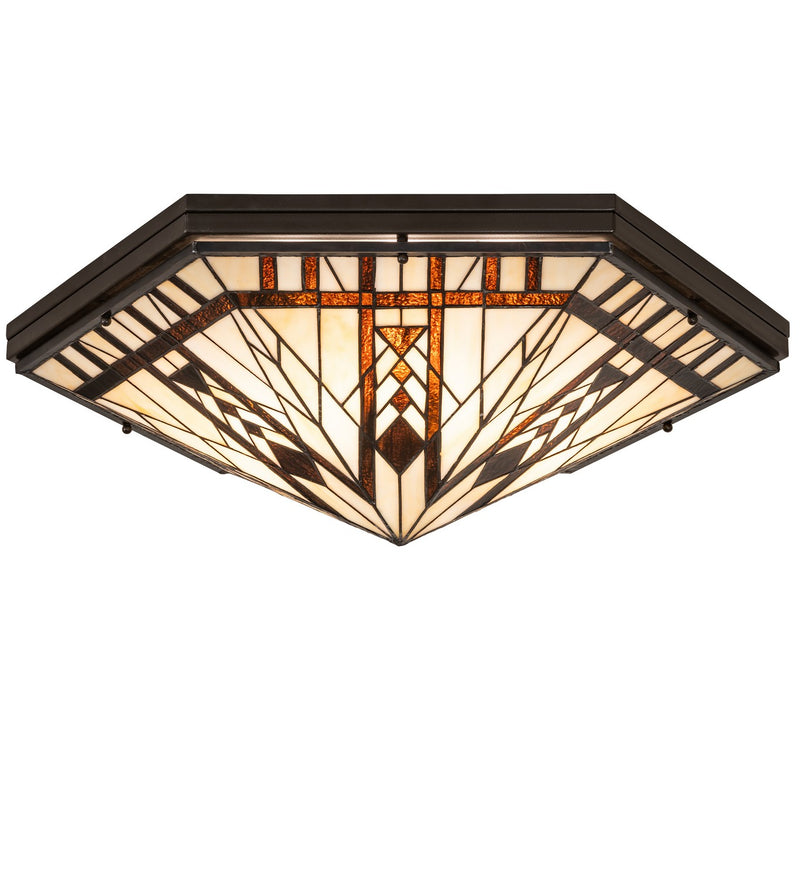 Meyda Tiffany 272026 Six Light Flushmount, Bronze