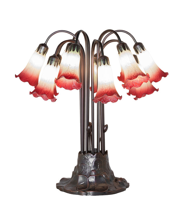 Meyda Tiffany 273099 12 Light Table Lamp, Mahogany Bronze