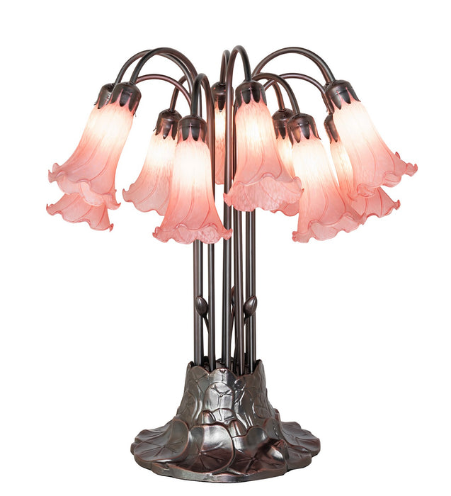 Meyda Tiffany 273101 12 Light Table Lamp, Mahogany Bronze