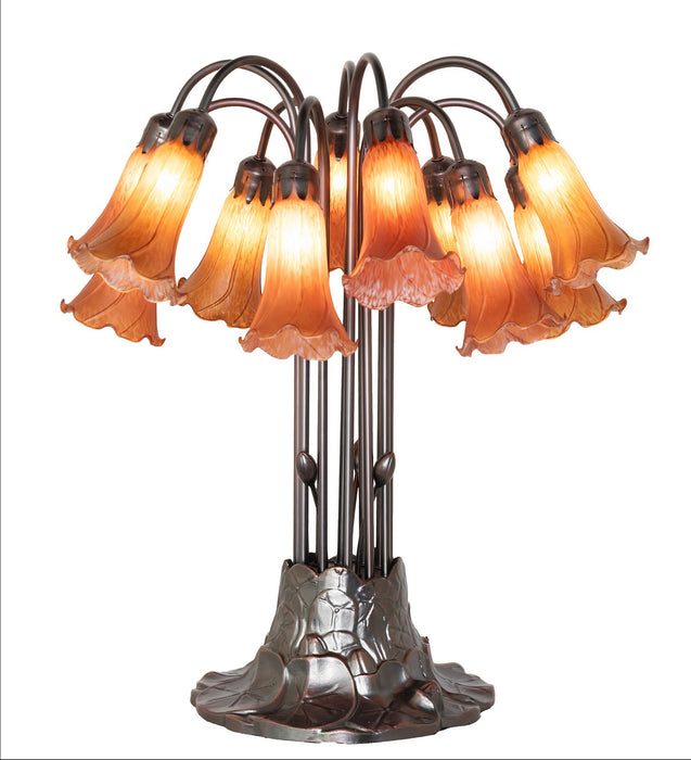 Meyda Tiffany 273103 12 Light Table Lamp, Mahogany Bronze