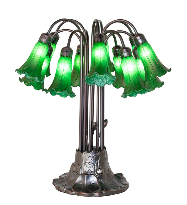 Meyda Tiffany 273104 12 Light Table Lamp, Mahogany Bronze