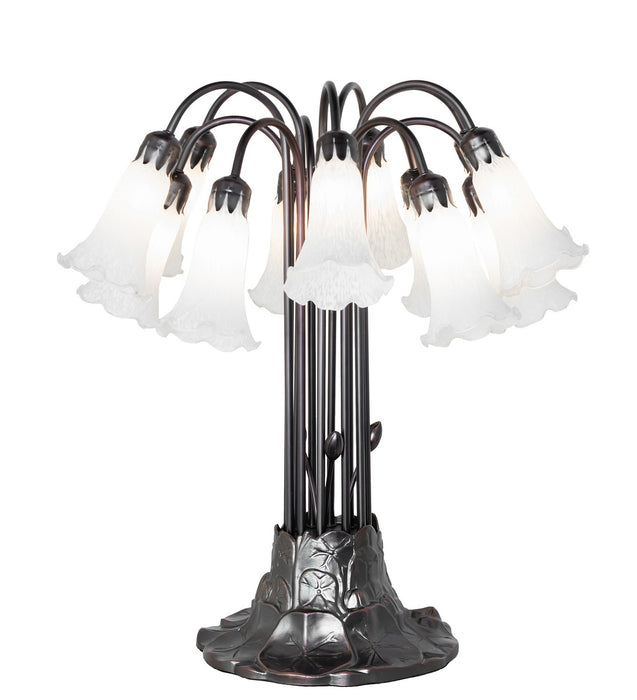 Meyda Tiffany 273105 12 Light Table Lamp, Mahogany Bronze