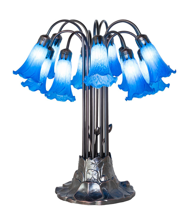Meyda Tiffany 273106 12 Light Table Lamp, Mahogany Bronze