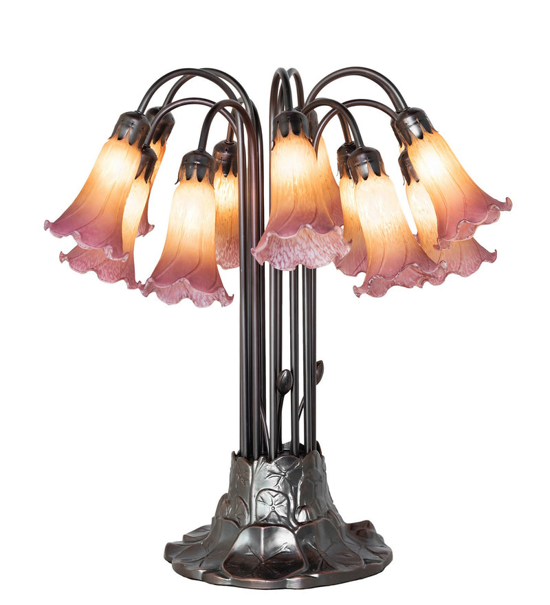 Meyda Tiffany 273108 12 Light Table Lamp, Mahogany Bronze