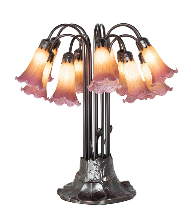 Meyda Tiffany 273108 12 Light Table Lamp, Mahogany Bronze