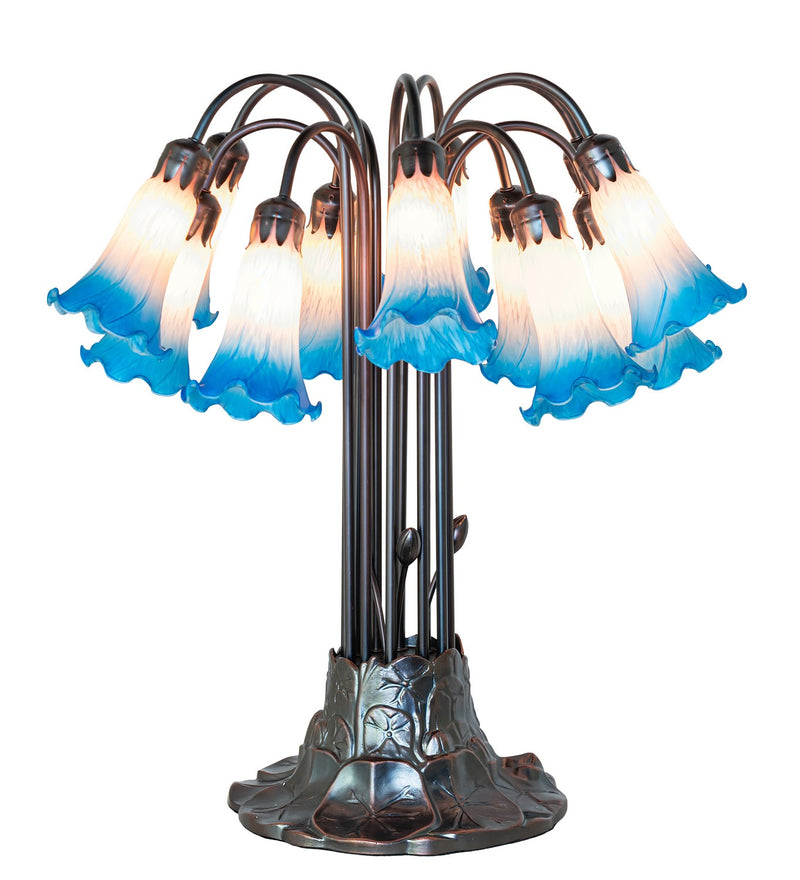 Meyda Tiffany 273109 12 Light Table Lamp, Mahogany Bronze