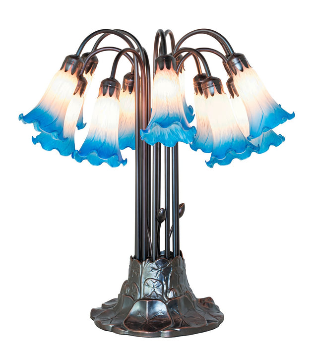 Meyda Tiffany 273109 12 Light Table Lamp, Mahogany Bronze
