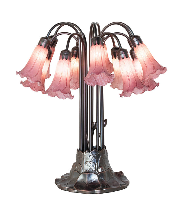 Meyda Tiffany 273414 12 Light Table Lamp, Mahogany Bronze