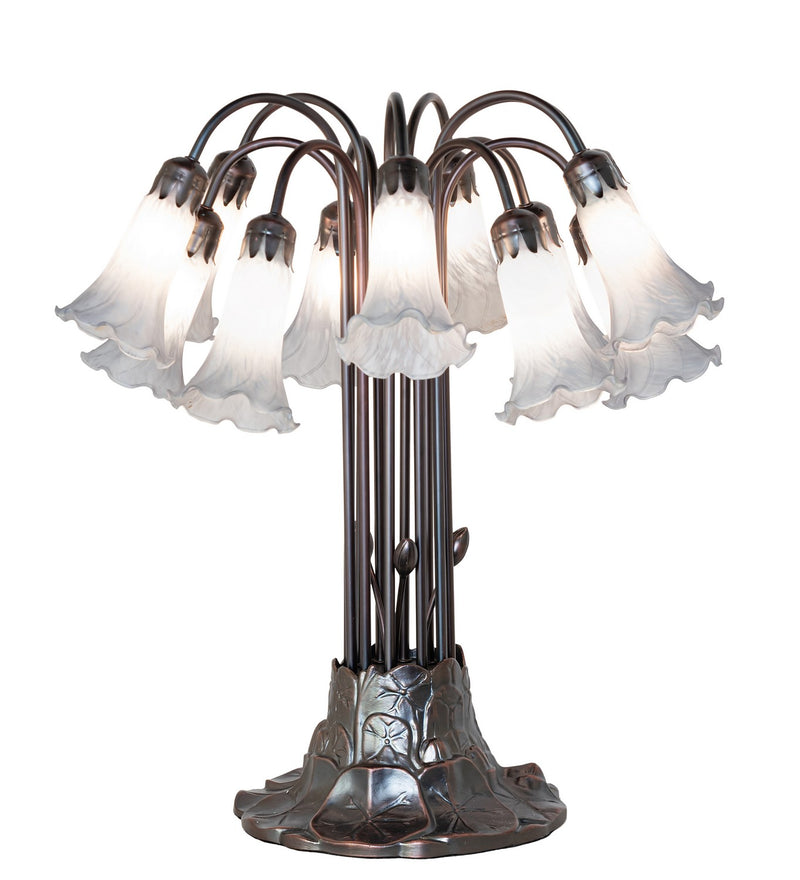 Meyda Tiffany 273415 12 Light Table Lamp, Mahogany Bronze