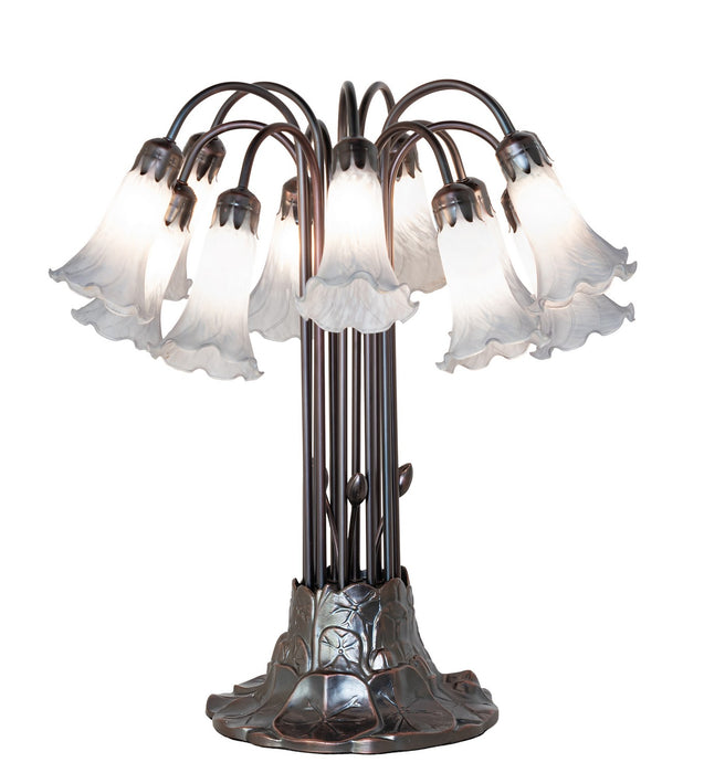 Meyda Tiffany 273415 12 Light Table Lamp, Mahogany Bronze