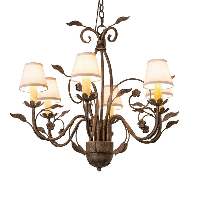 Meyda Tiffany 270774 Six Light Chandelier, Antiquity
