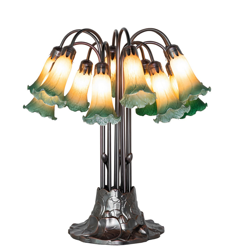 Meyda Tiffany 273100 12 Light Table Lamp, Mahogany Bronze