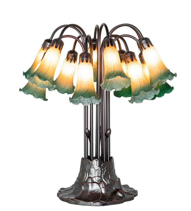 Meyda Tiffany 273100 12 Light Table Lamp, Mahogany Bronze