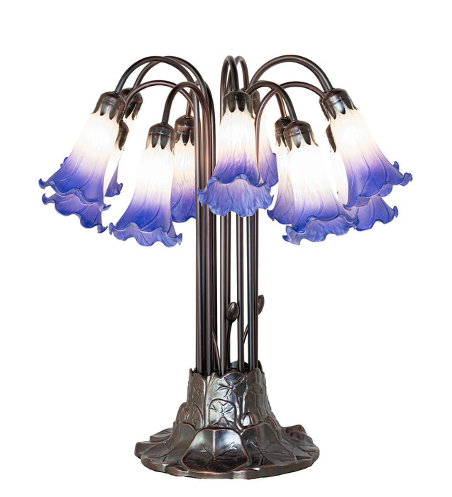 Meyda Tiffany 273426 12 Light Table Lamp, Mahogany Bronze