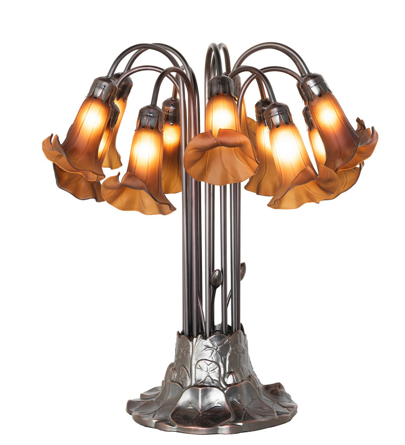 Meyda Tiffany 273788 12 Light Table Lamp, Mahogany Bronze