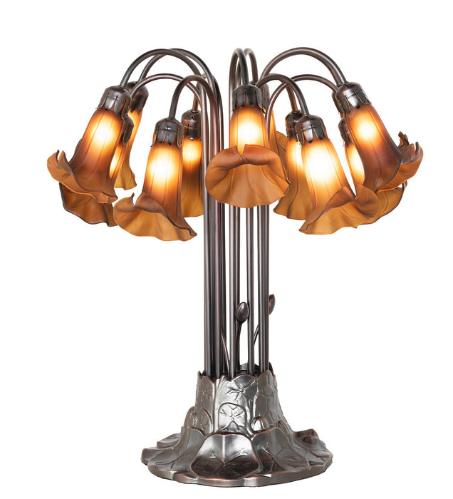 Meyda Tiffany 273788 12 Light Table Lamp, Mahogany Bronze