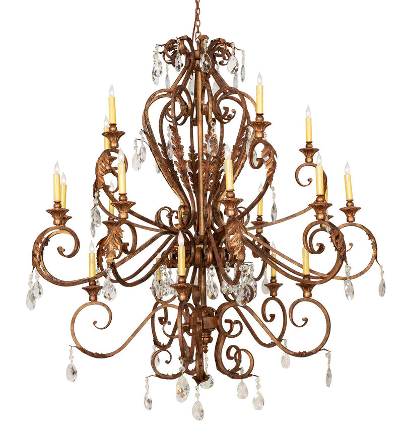 Meyda Tiffany 274242 20 Light Chandelier, Autumn Leaf