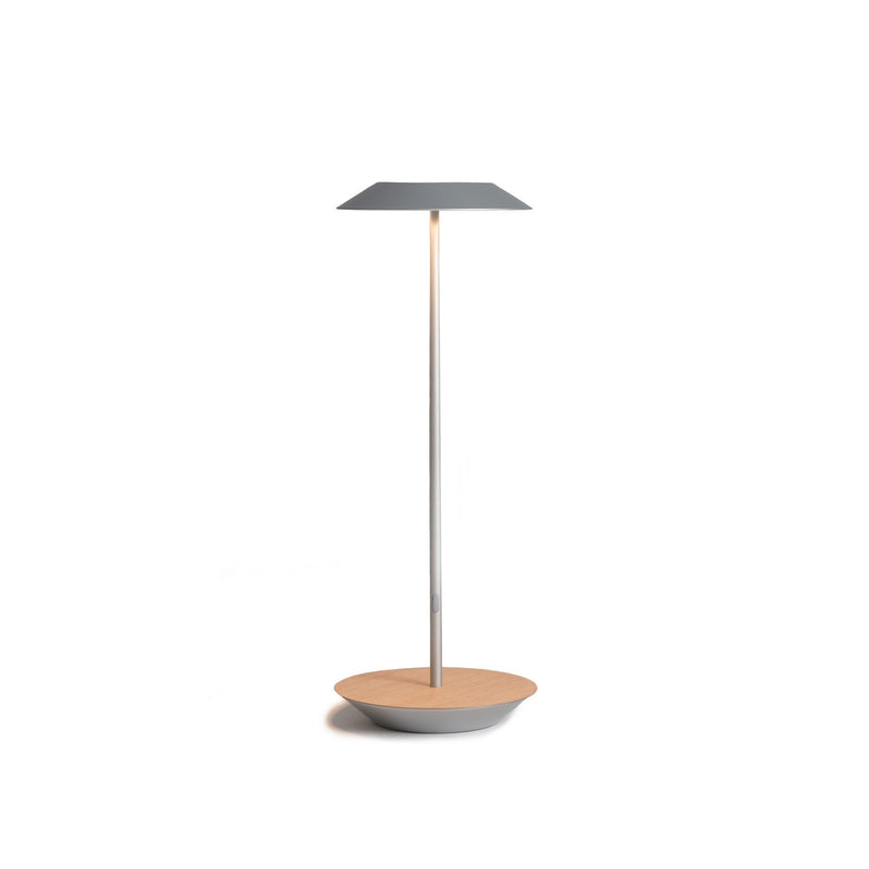 Koncept RYO-SW-SIL-WOK-DSK LED Desk Lamp, Silver, White Oak