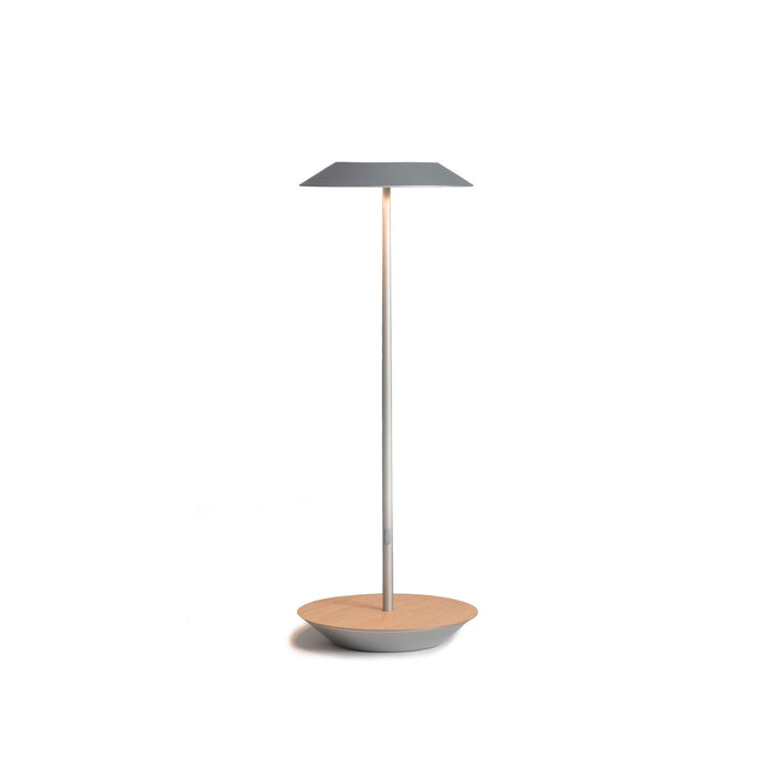 Koncept RYO-SW-SIL-WOK-DSK LED Desk Lamp, Silver, White Oak