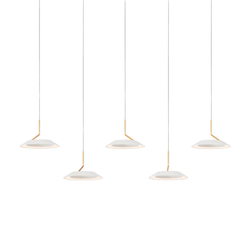Koncept RYP-L5-SW-MWG LED Pendant, Matte White With Gold