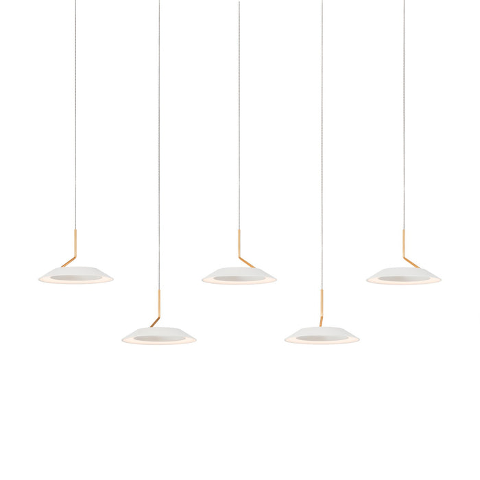Koncept RYP-L5-SW-MWG LED Pendant, Matte White With Gold